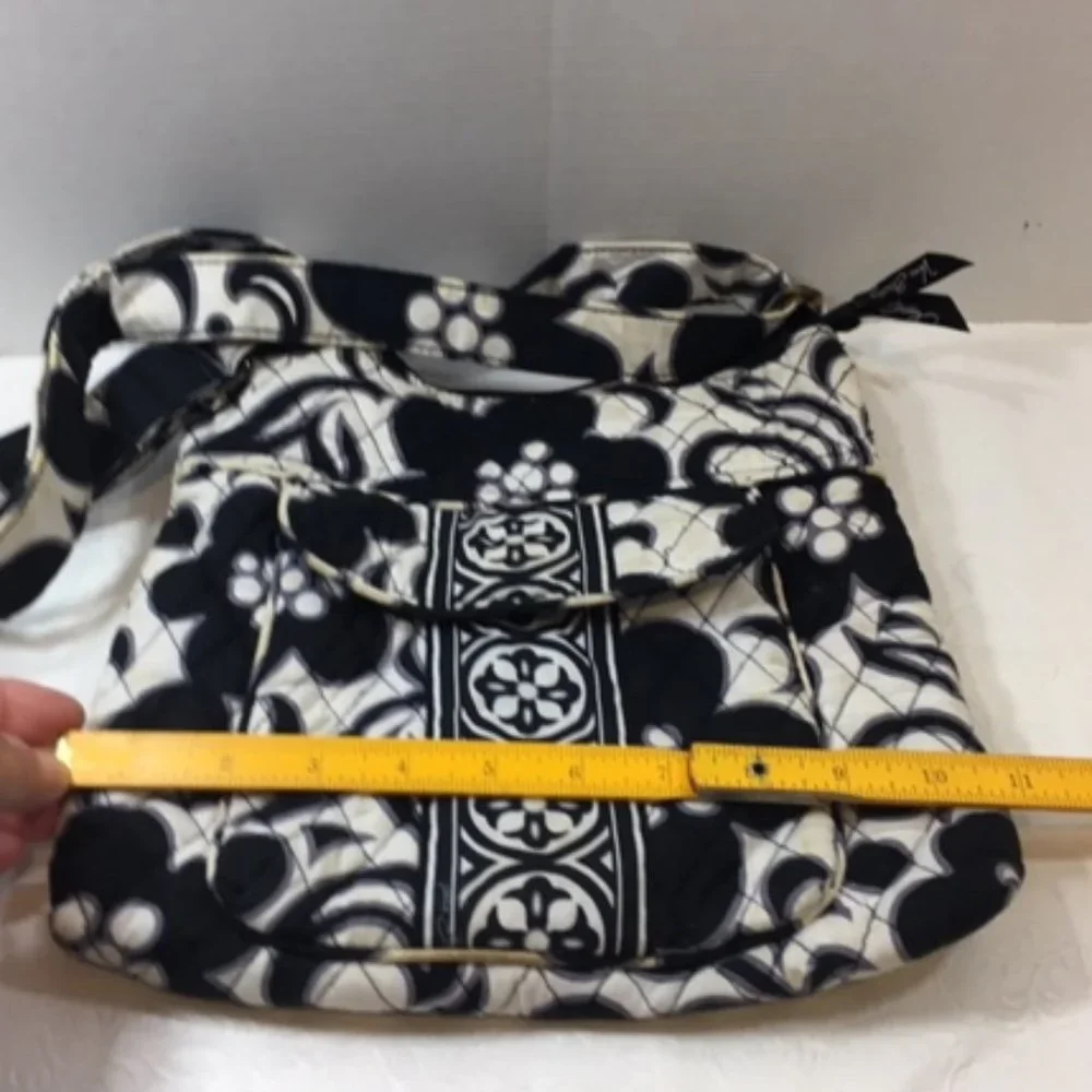Vera Bradley Black & White Quilted Adjustable Shoulder Bag